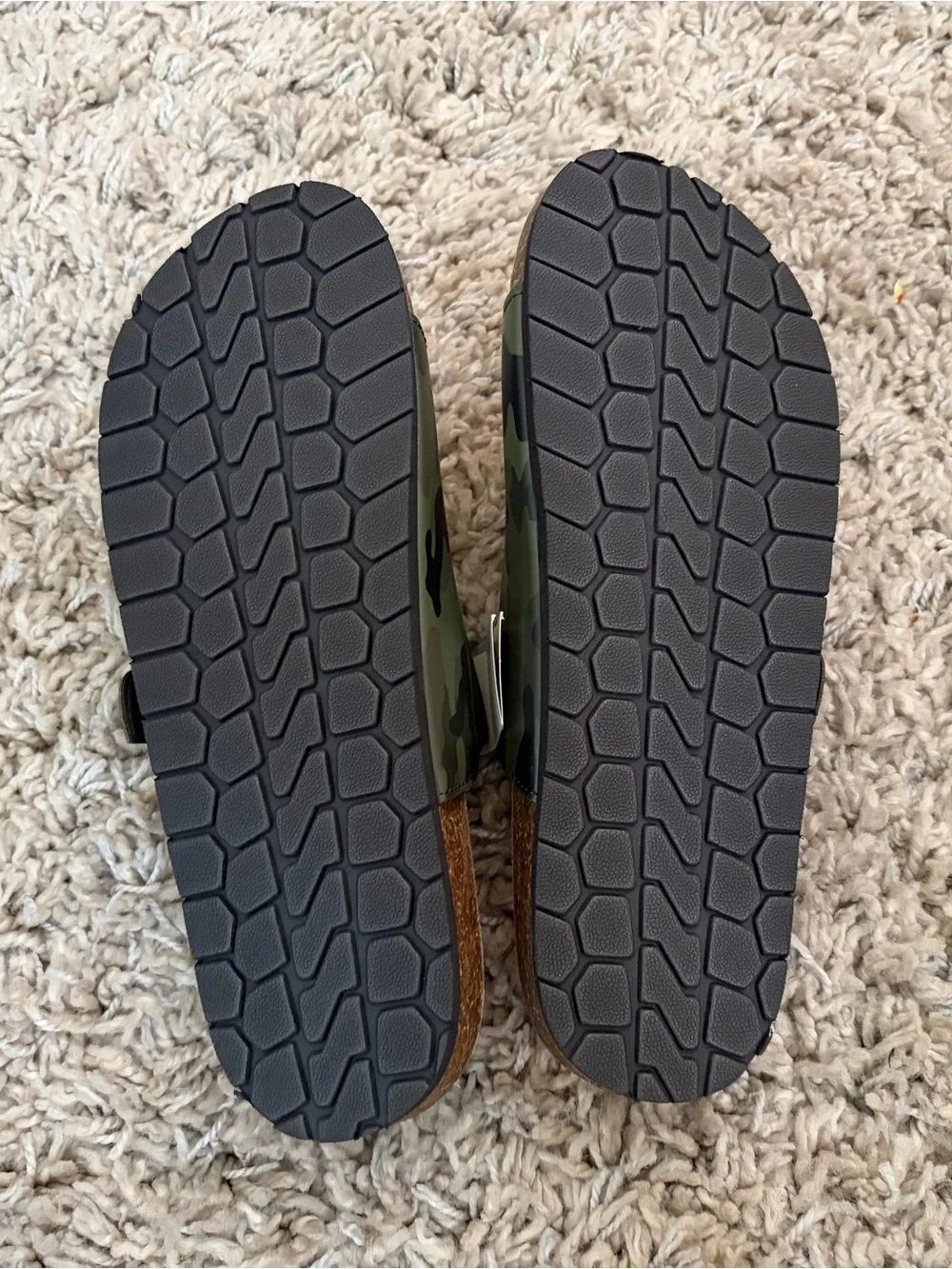 GAP Kids Camo Green Buckle Slide Sandals